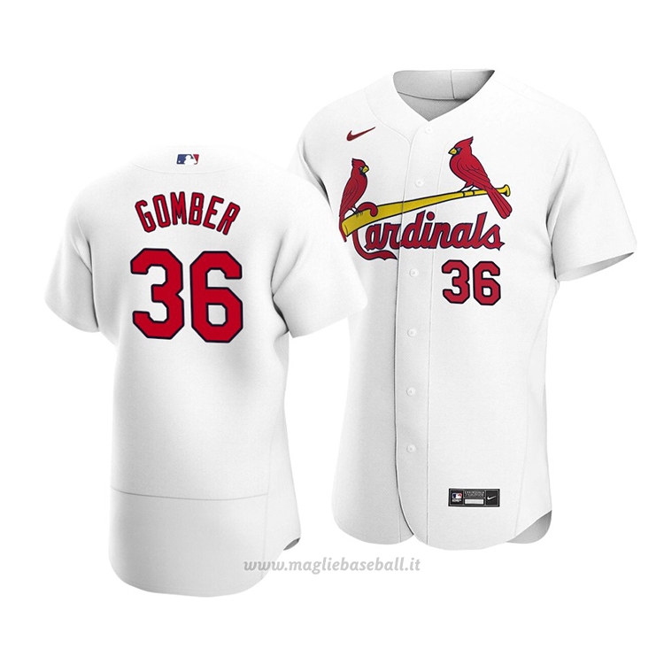 Maglia Baseball Uomo St. Louis Cardinals Austin Gomber Autentico Primera Bianco